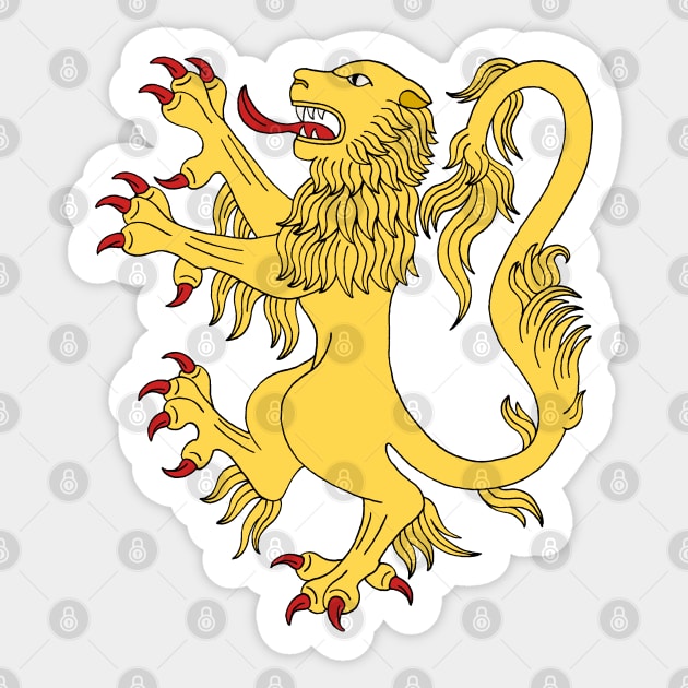 Lion Rampant Sticker by AzureLionProductions